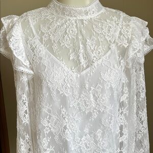 Express Ruffle Lace Top